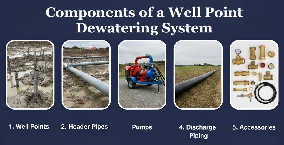 What is a Well Point Dewatering System & its components