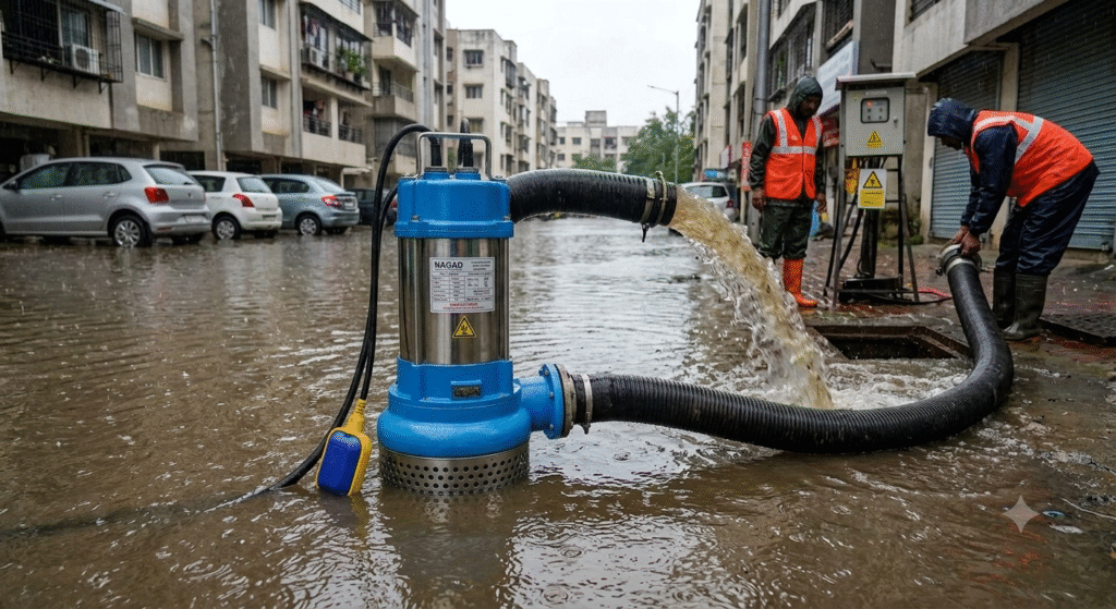 Submersible sewage pump application in waterlogging